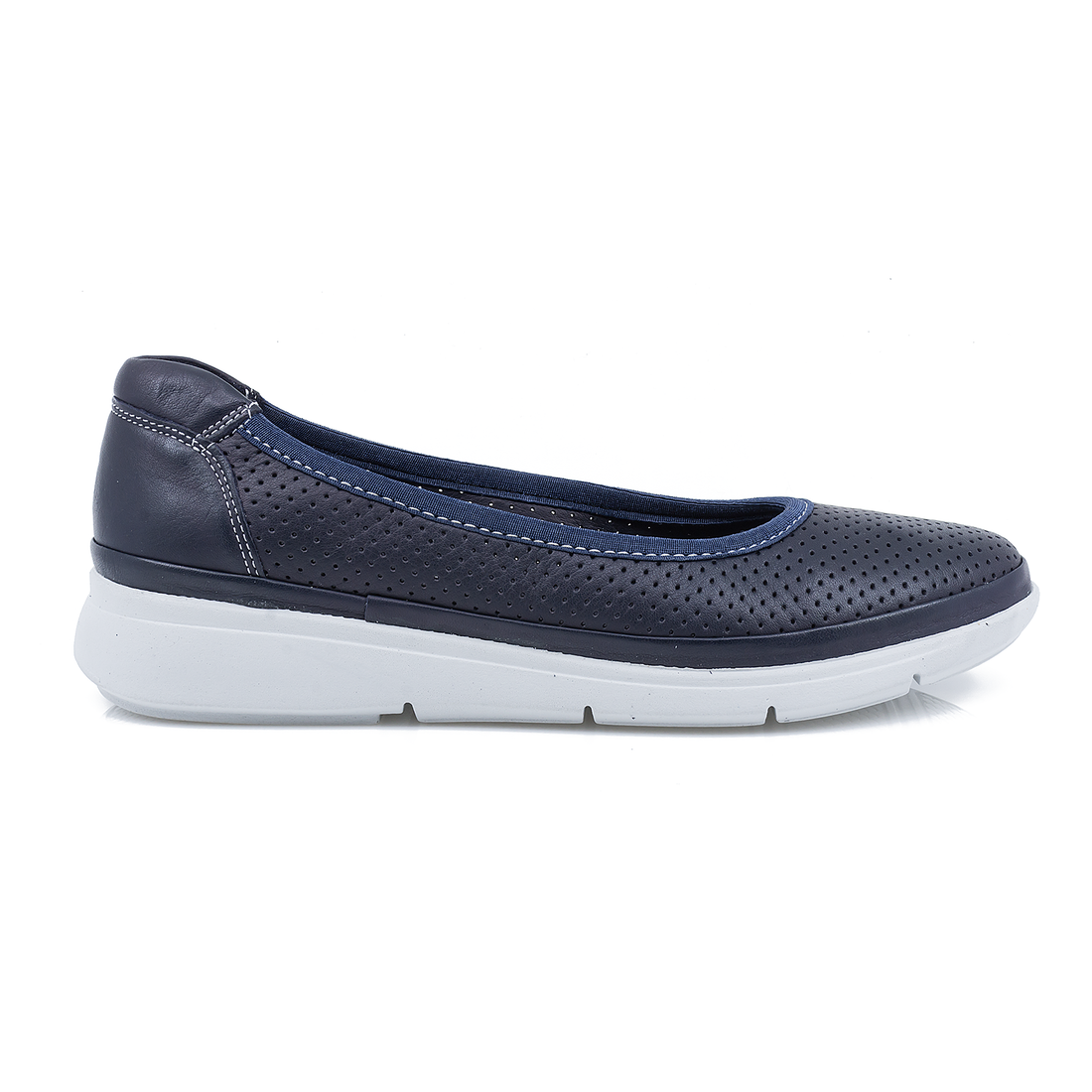 Balerini Dama, Caspian, Cas-628-782/1, Casual, Piele Naturala, Bleumarin