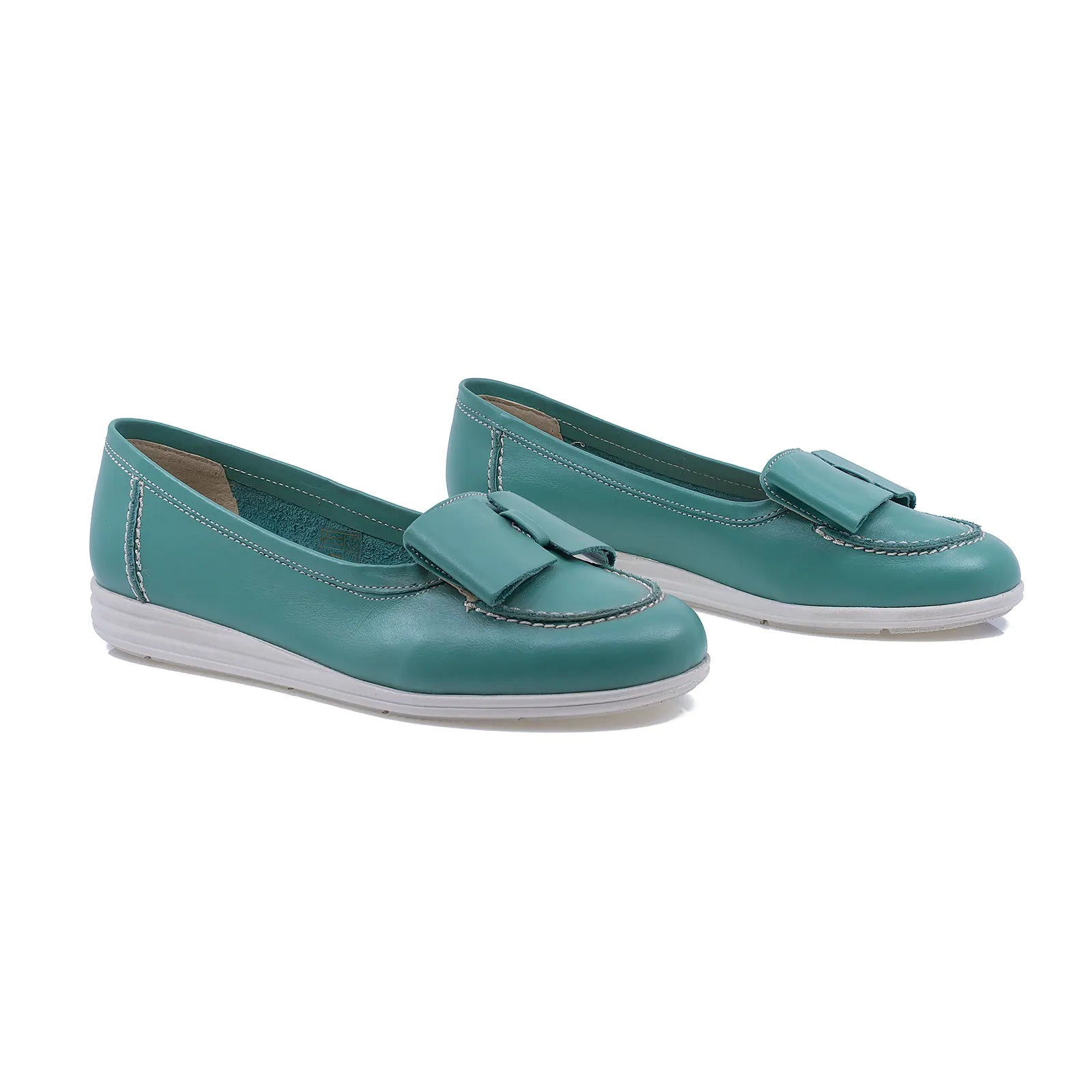 Balerini Dama Caspian, Cas-Nadia/2, Casual, Piele Naturala, Verde