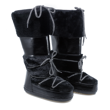 Cizme Dama, Caspian, Cas-D101, Casual, Piele Ecologica, Negru