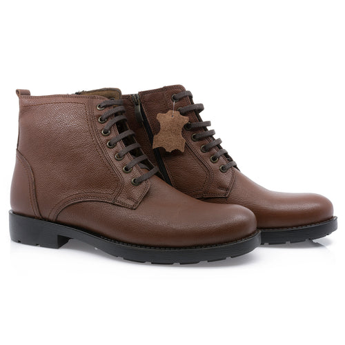 Ghete barbati, Caspian, Cas-7075, casual, piele naturala, maro