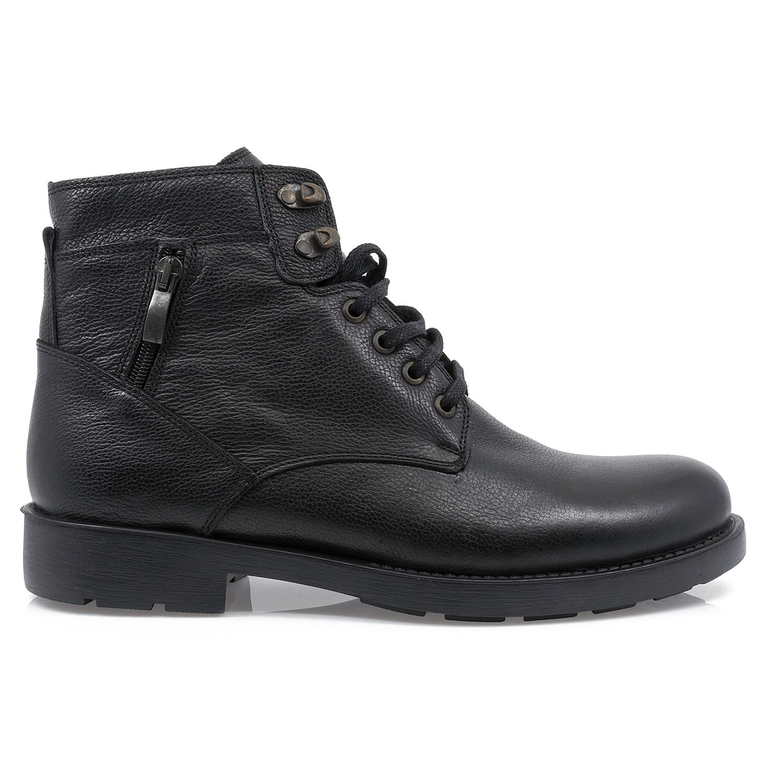 Ghete barbati, Caspian, Cas-7079, casual, piele naturala, negru