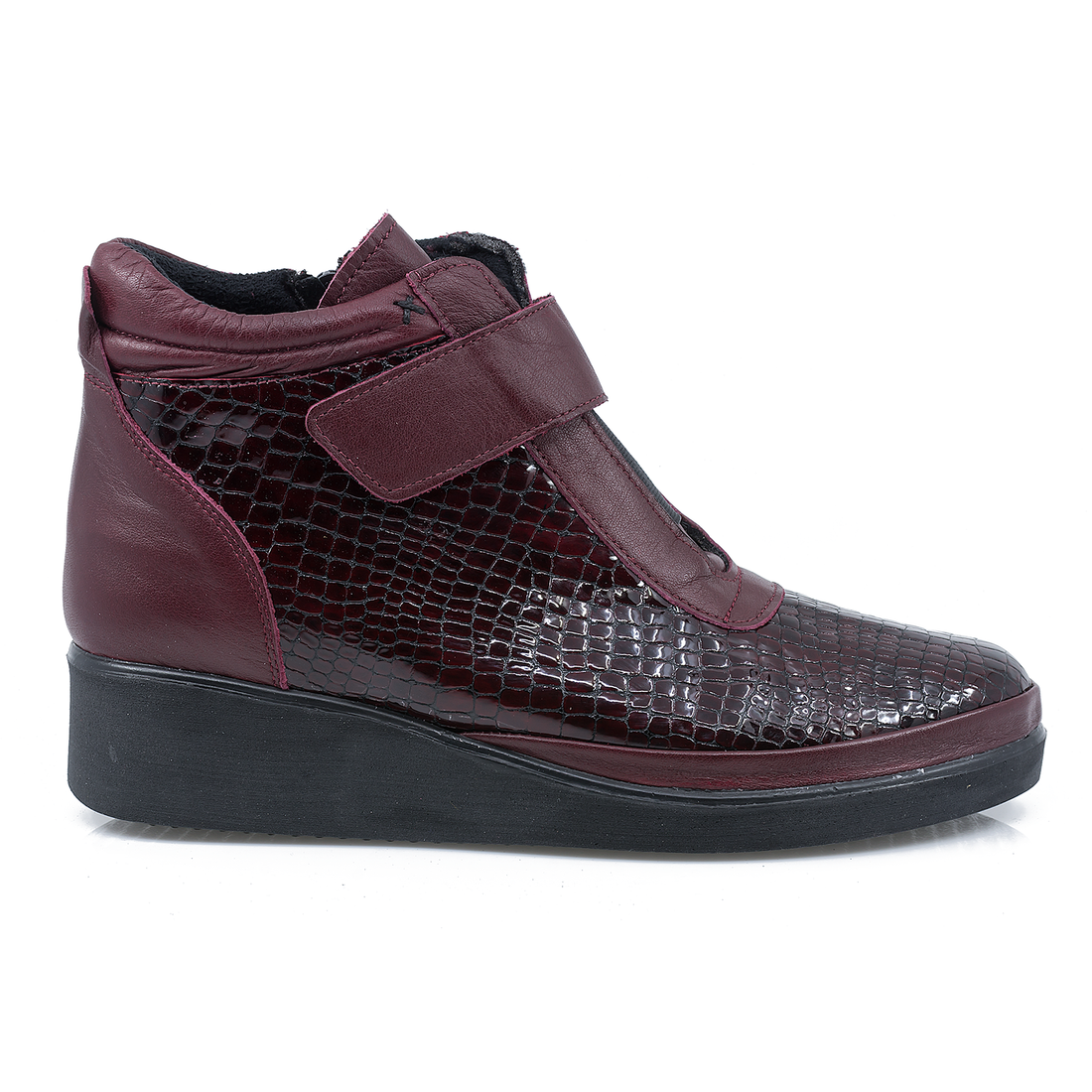 Ghete Dama, Caspian, Cas-180-5826, Casual, Piele Lacuita, Bordo