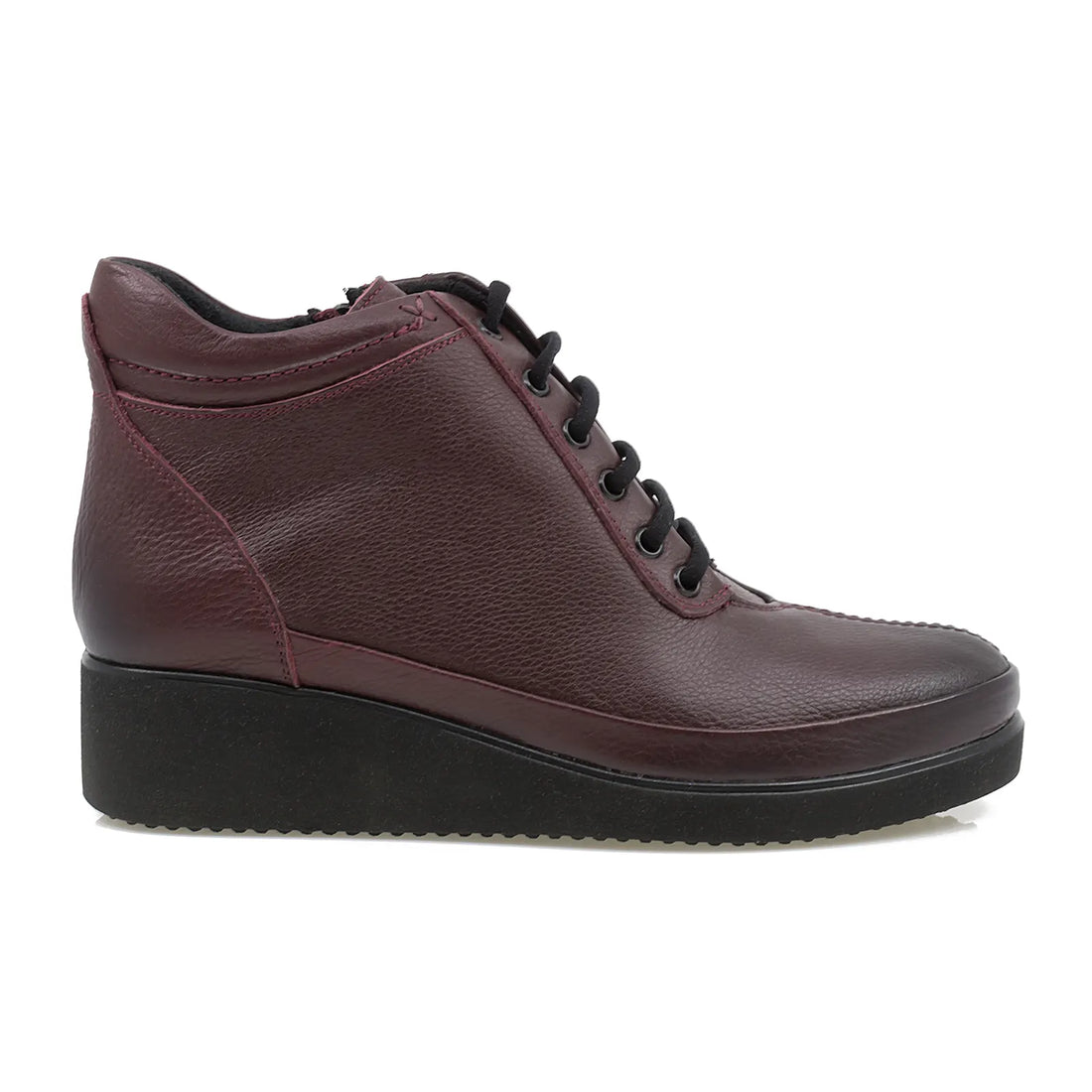 Ghete Dama, Caspian, Cas 1019, Casual, Piele naturala, Bordo