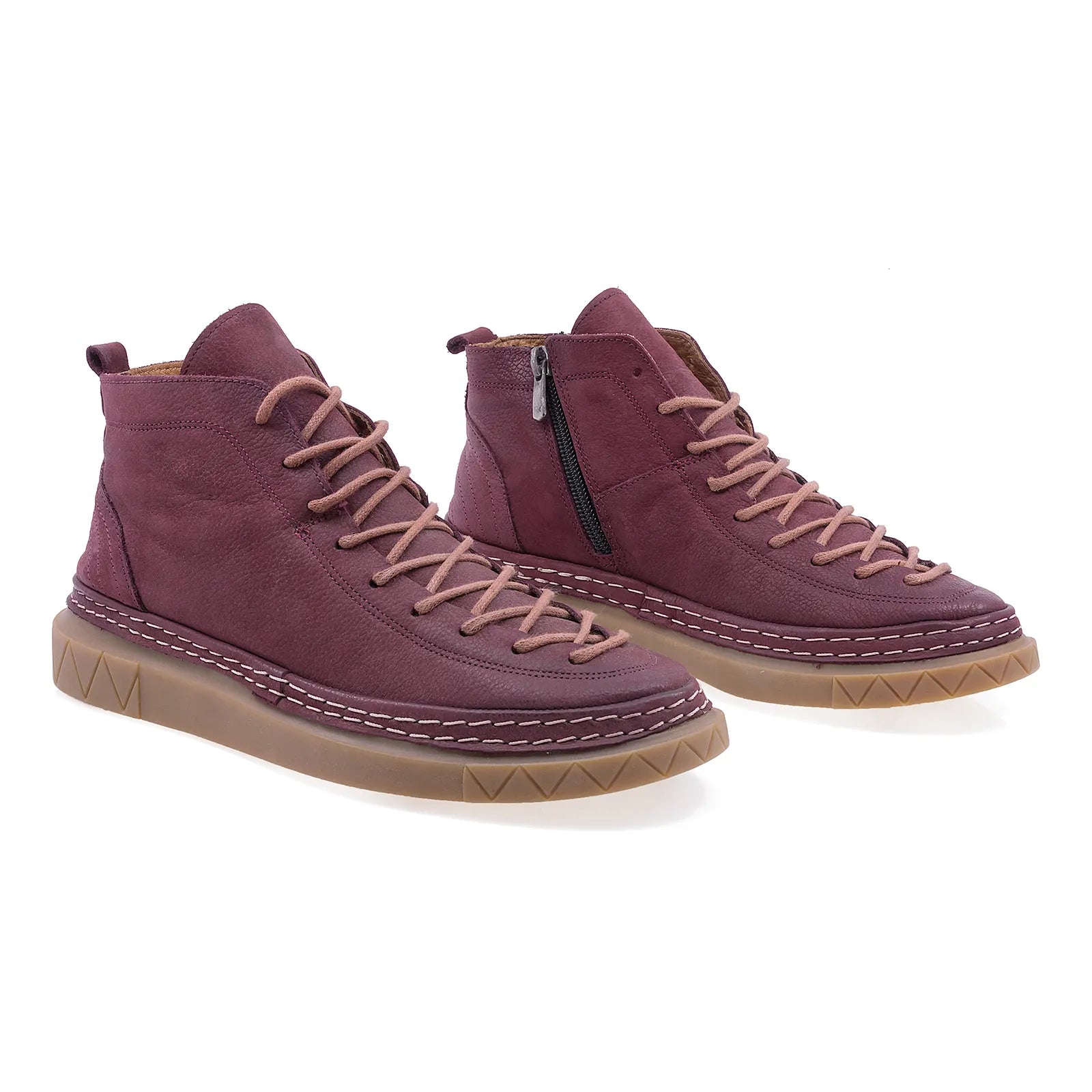 Ghete Dama, Caspian, Cas-Fe8-206, Casual, Piele nabuc, Bordo