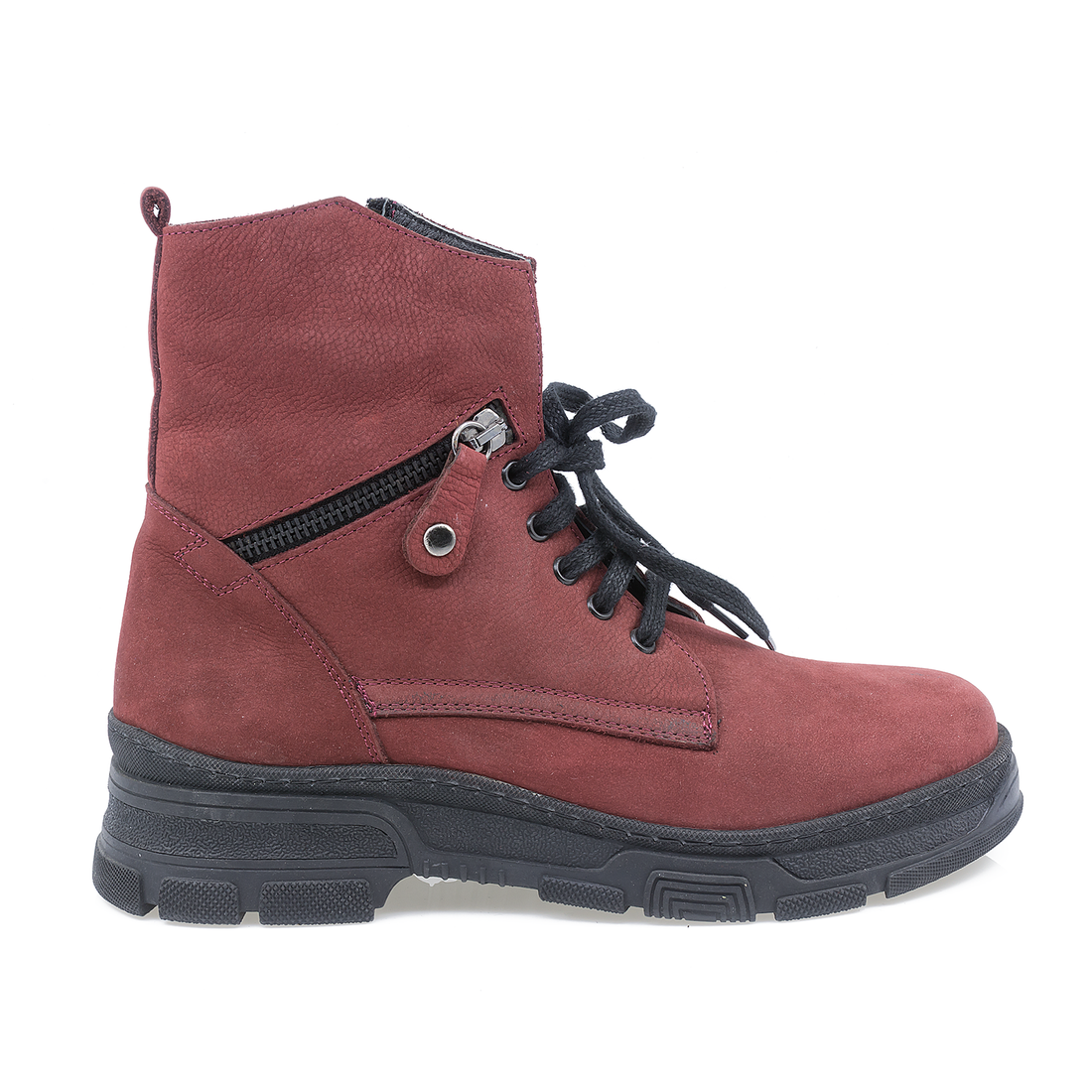 Ghete Dama, Caspian, Cas-2506, Casual, Piele Naturala, Bordo