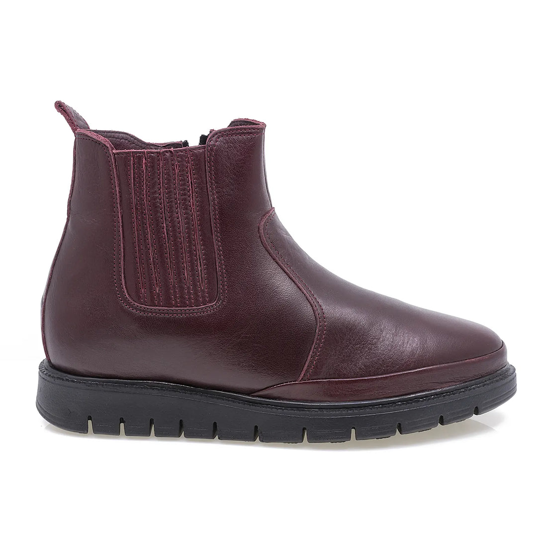 Ghete dama, Caspian, Cas-251, Piele naturala, Bordo