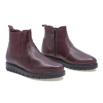 Ghete dama, Caspian, Cas-251, Piele naturala, Bordo