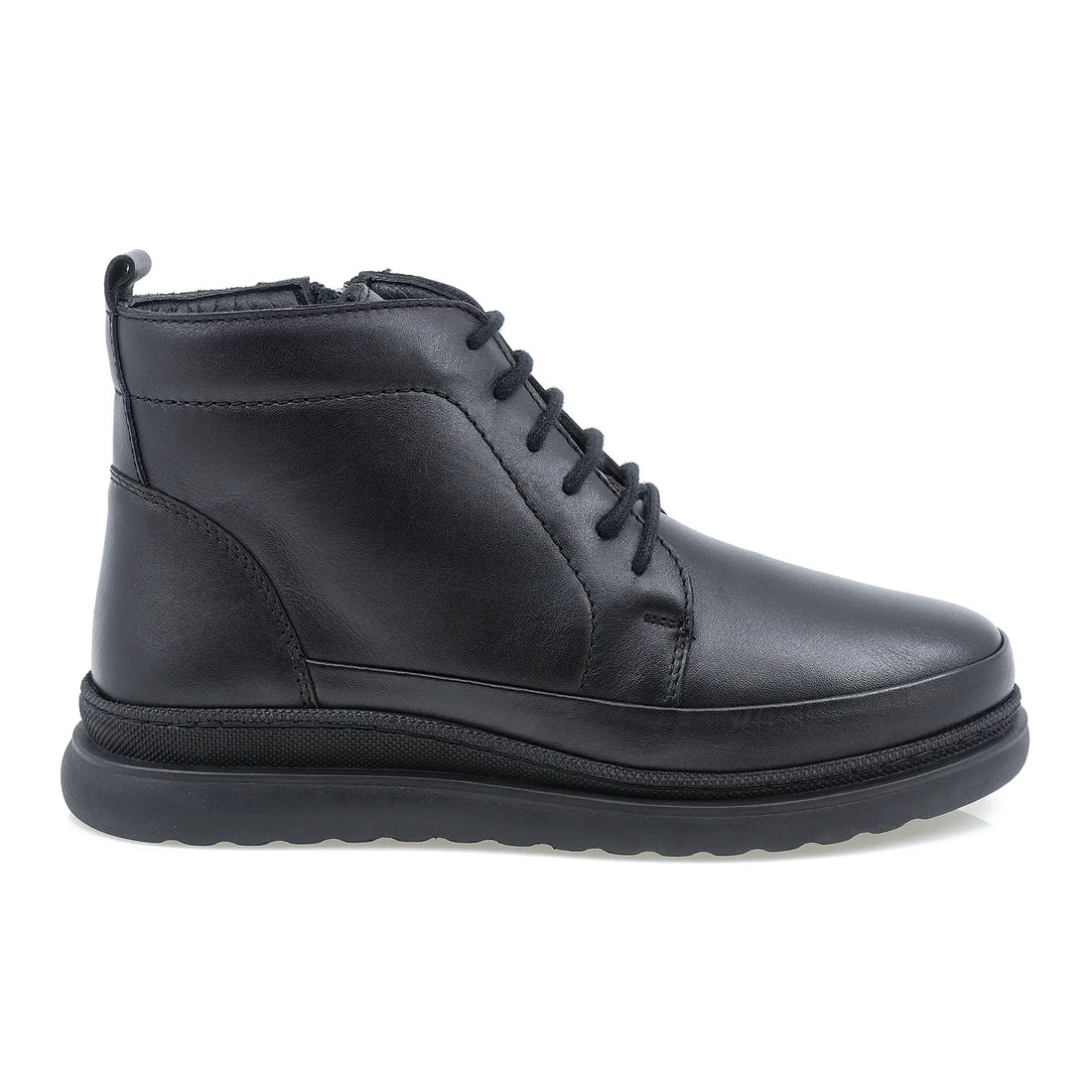Ghete dama, Caspian, Cas-601, casual, piele naturala, negru