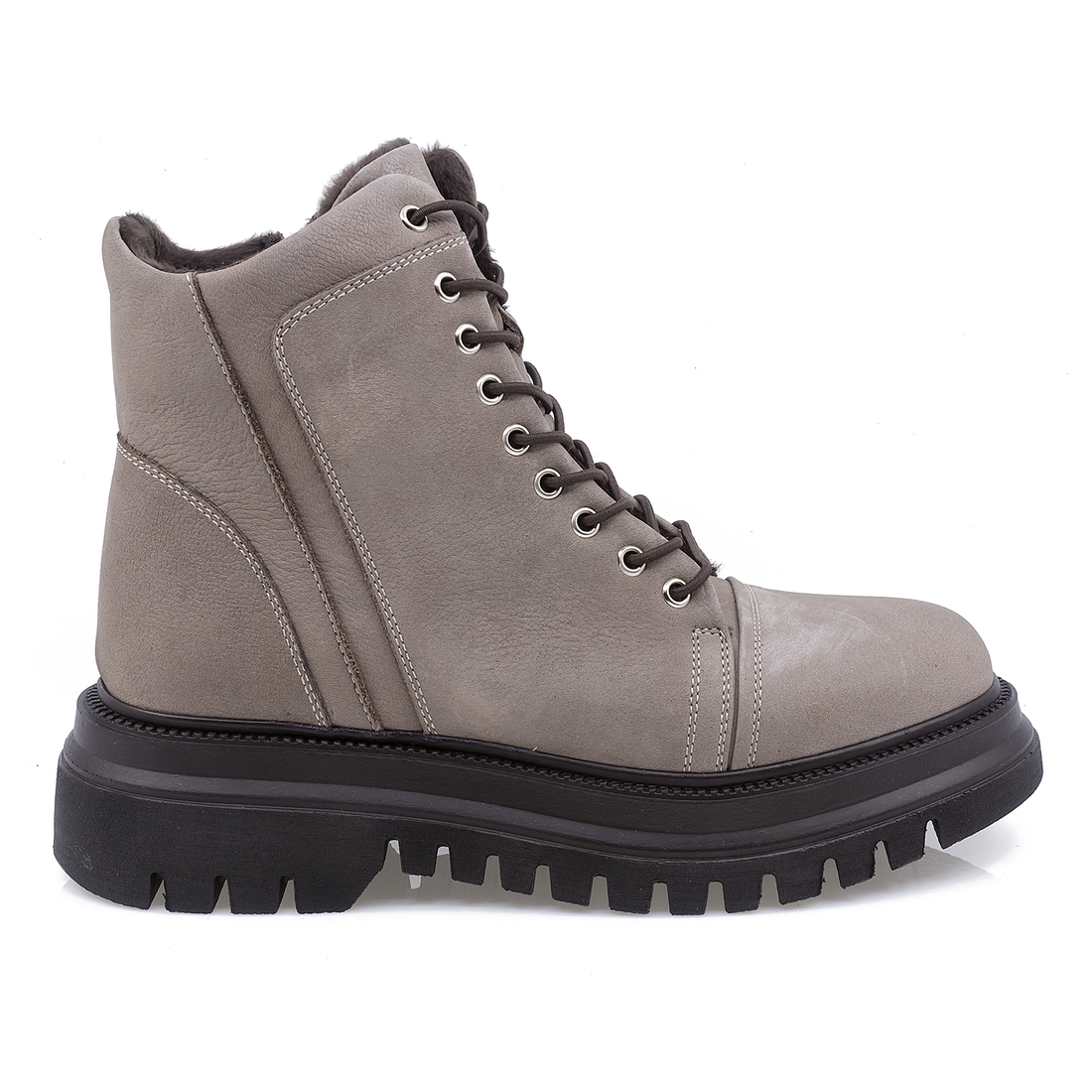 Ghete dama, Caspian, Cas-66330, casual, piele naturala, gri