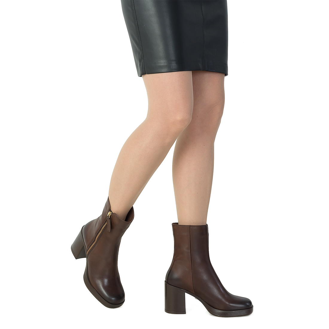 Ghete Dama, Caspian, Cas-808-2870, Casual, Piele Naturala, Maro