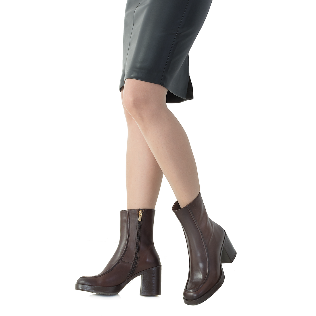 Ghete Dama, Caspian, Cas-808-2873, Casual, Piele Naturala, Maro