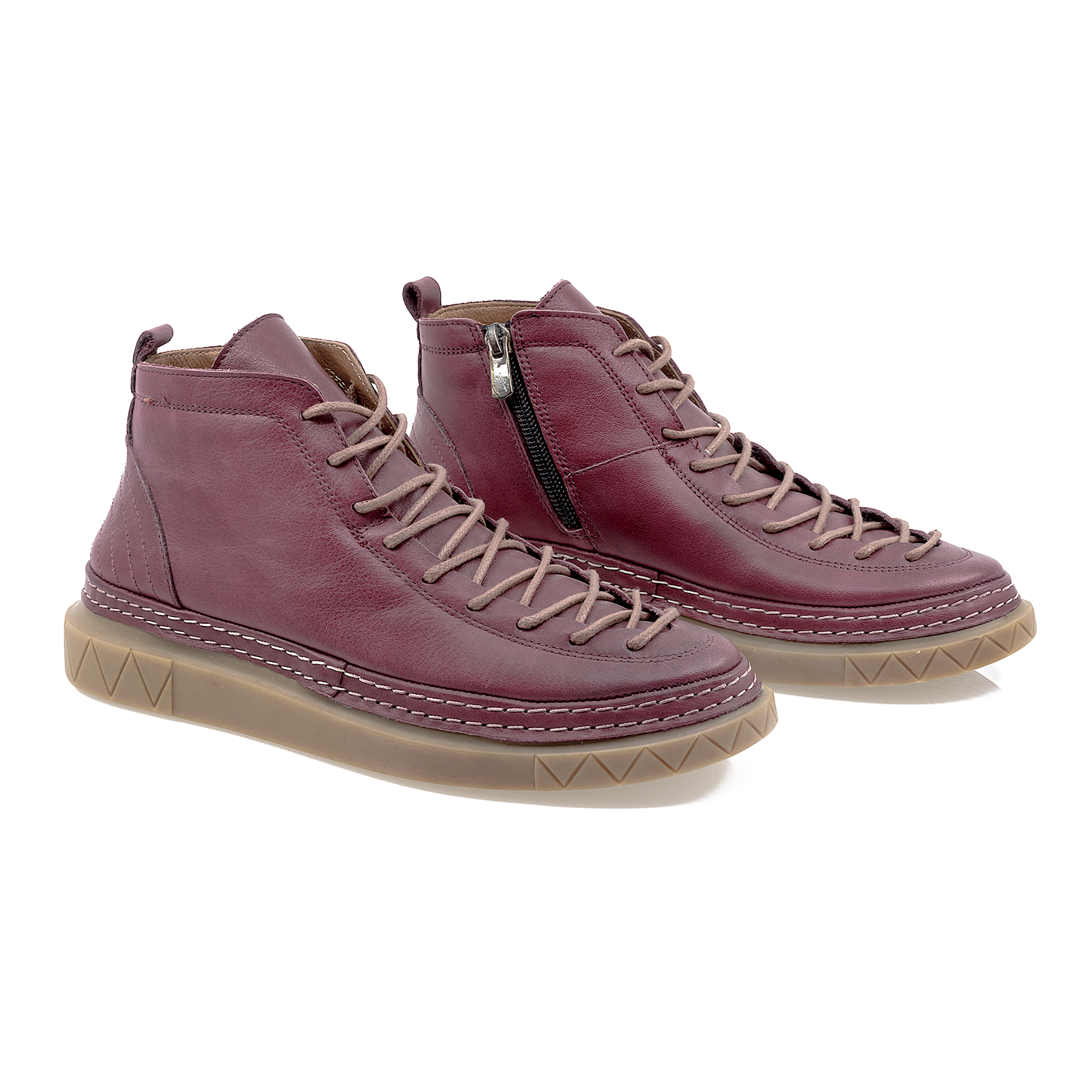 Ghete Dama, Caspian, Cas-FE8-126, Casual, Piele Naturala, Bordo