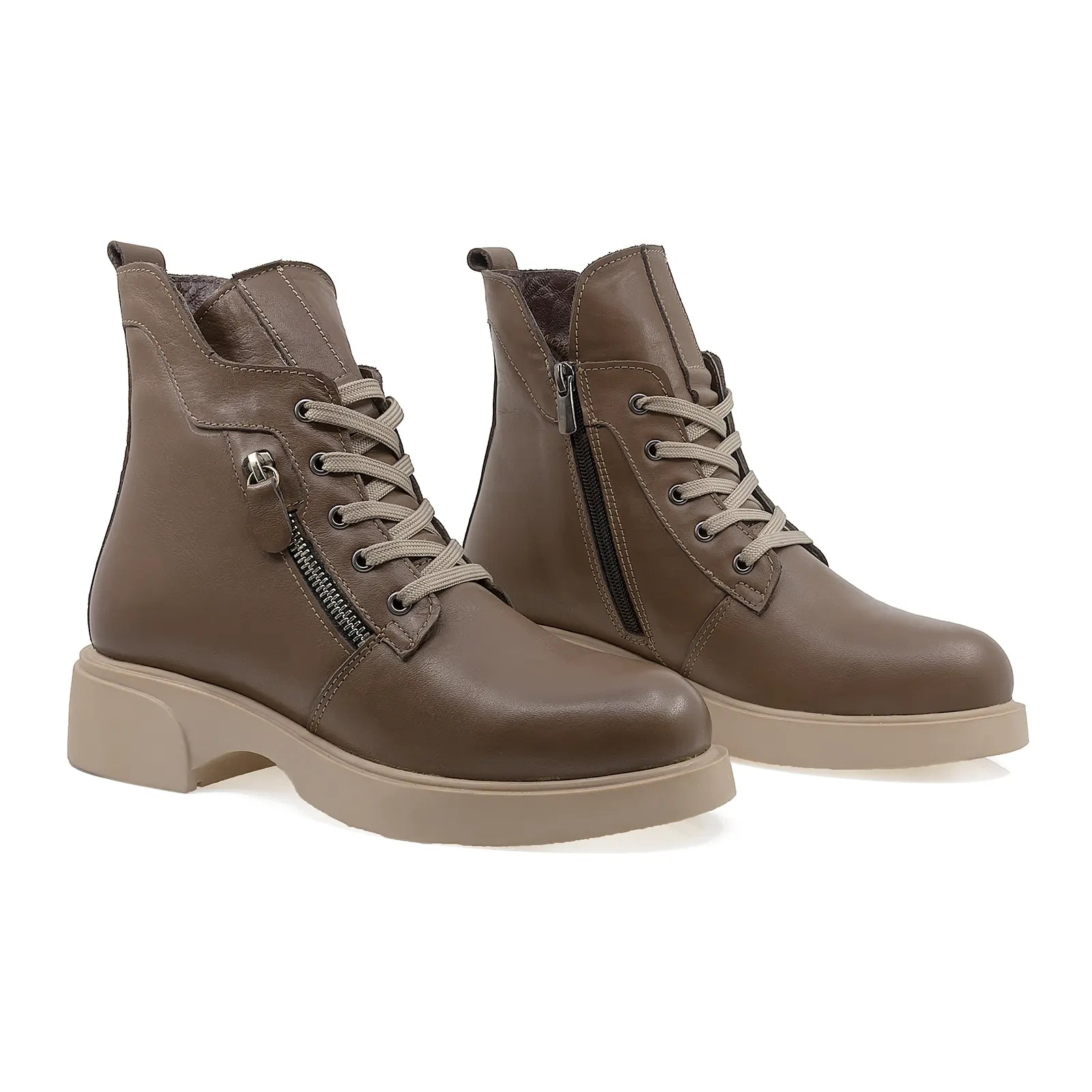 Ghete Dama, Caspian, Cas Ida, Casual, Piele naturala, Maro