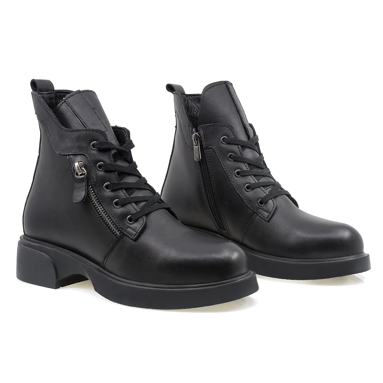 Ghete Dama, Caspian, Cas Ida, Casual, Piele naturala, Negru