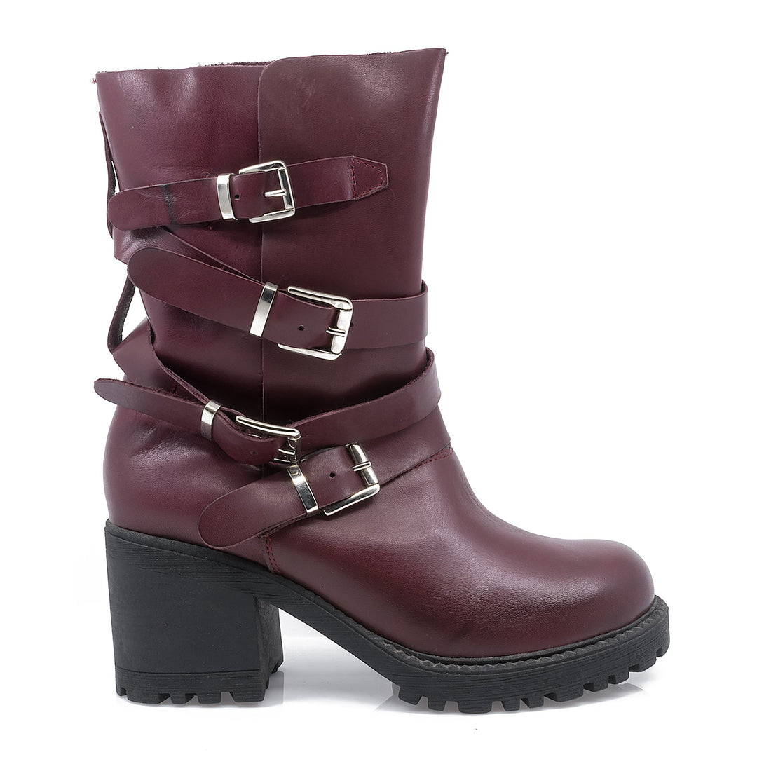 Ghete dama, Caspian, Cas-Natasha, casual, piele naturala, bordo