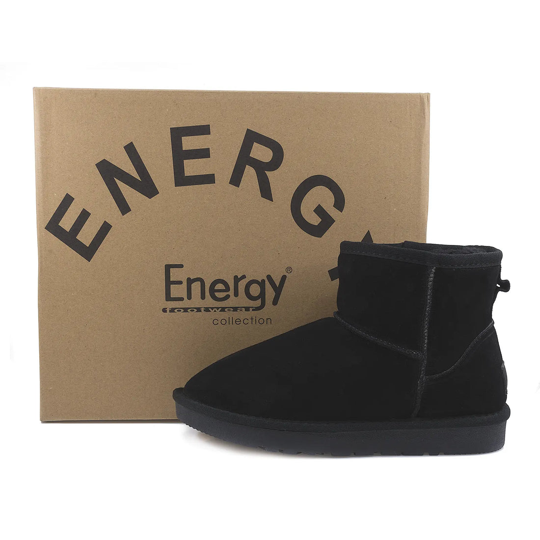 Ghete Dama, ENERGY, ENG-1201, Casual, Piele intoarsa, Negru