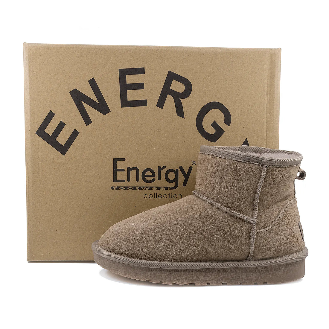 Ghete Dama, ENERGY, ENG-1201, Casual, Piele intoarsa, Taupe