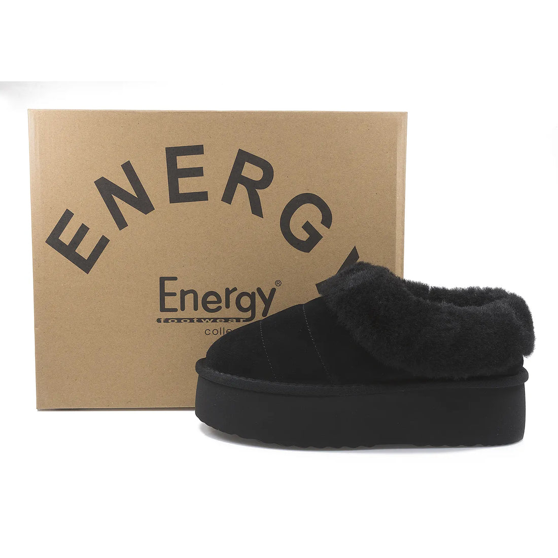 Ghete Dama, ENERGY, ENG-1260, Casual, Piele intoarsa, Negru