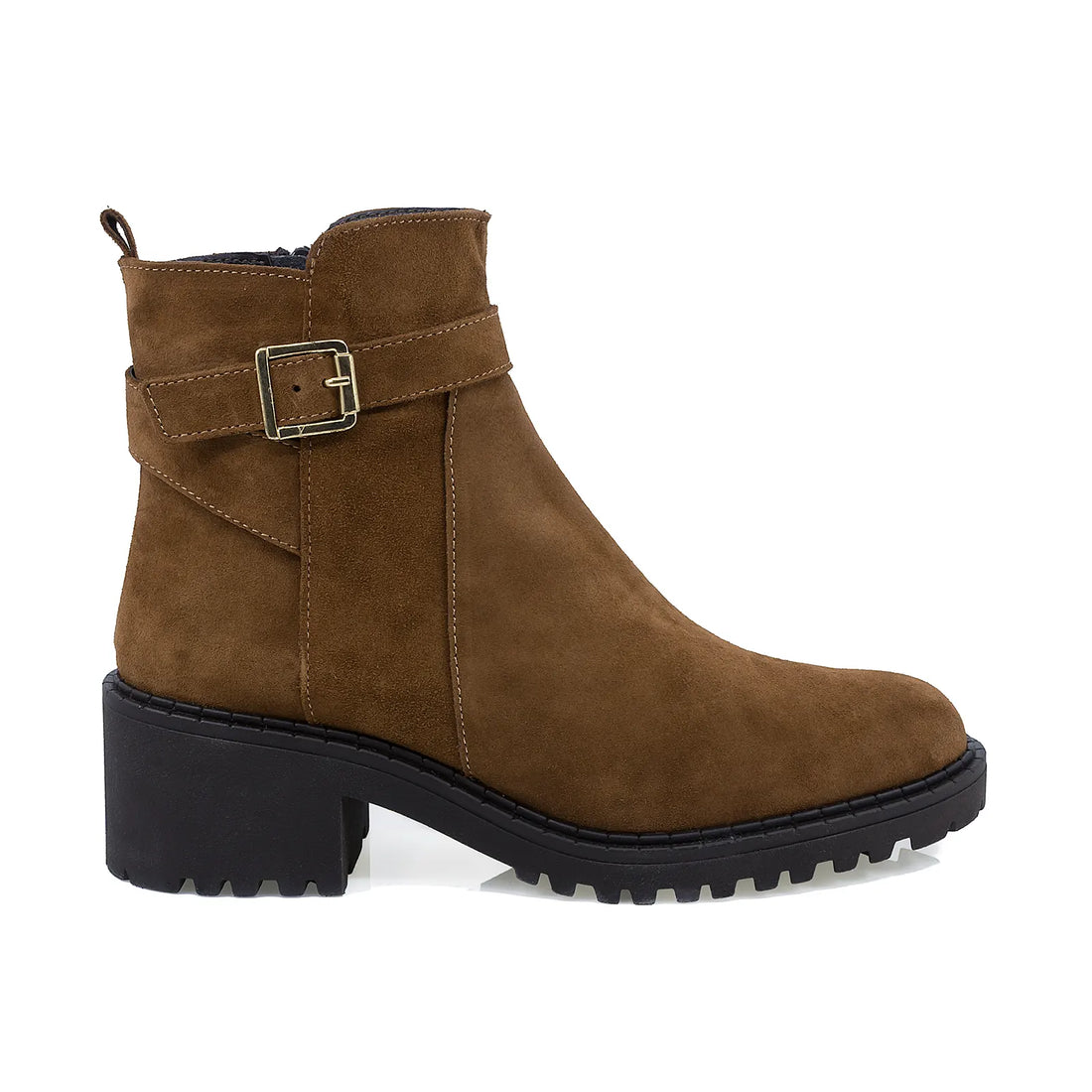 Ghete Dama, Caspian, Cas-Camelia, Casual, Piele Intoarsa, Coniac