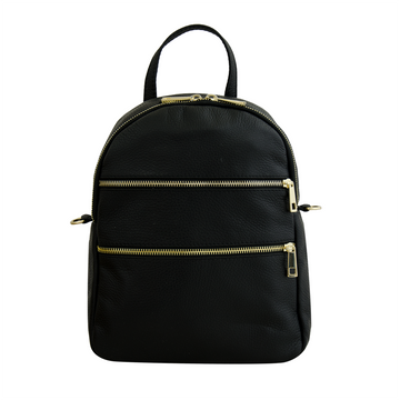 Rucsac  Dama  Piele naturala 3871, negru