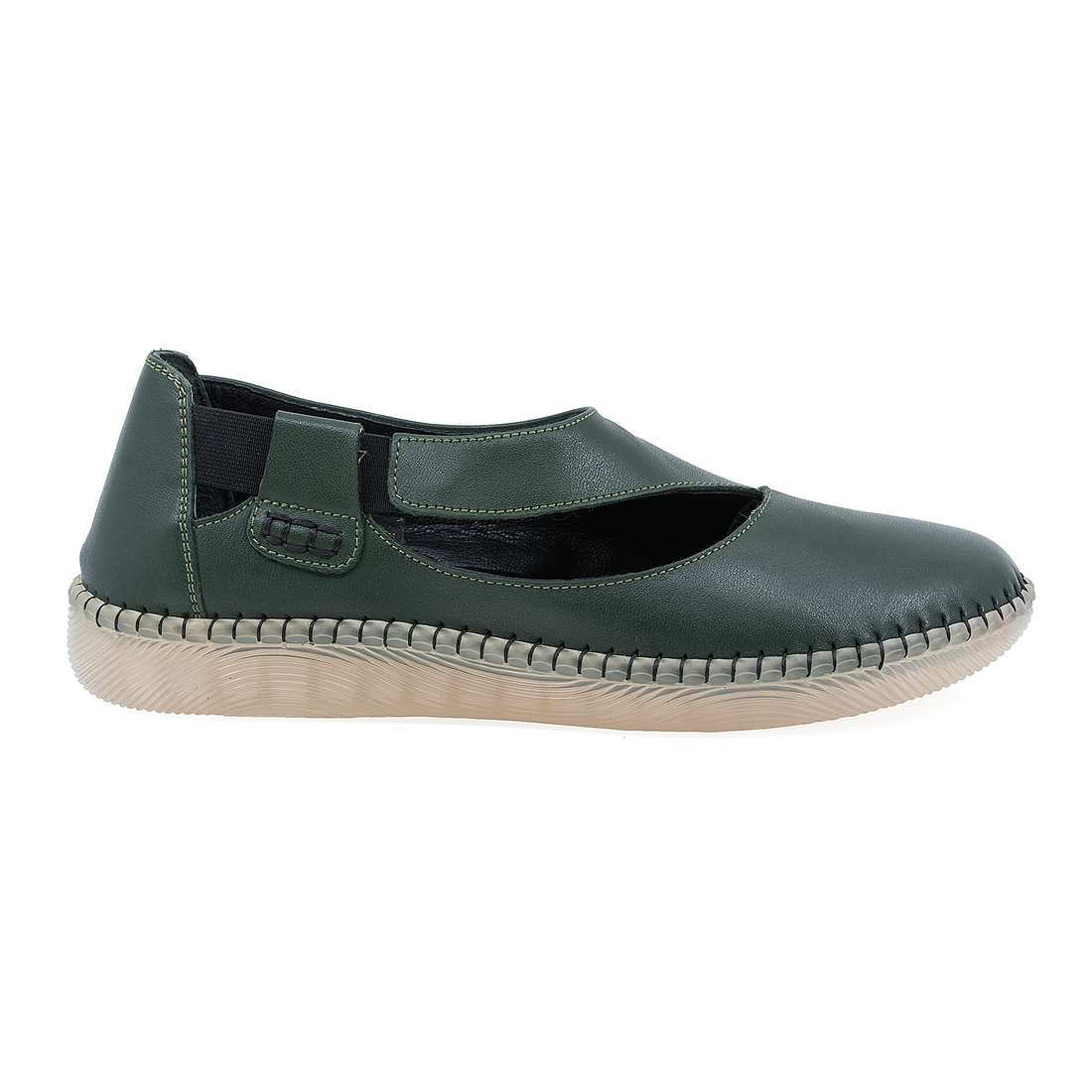 Pantofi Dama, Caspian, Cas-4053, Casual, Piele Naturala, Verde