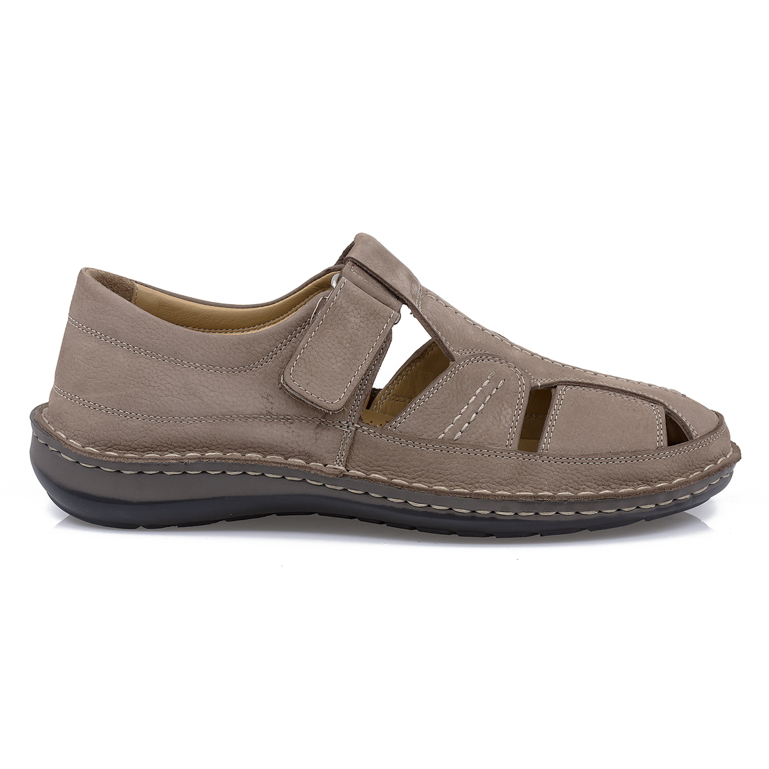 Pantofi barbati, Goretti, B36-9991-107, casual, piele nabuc, gri