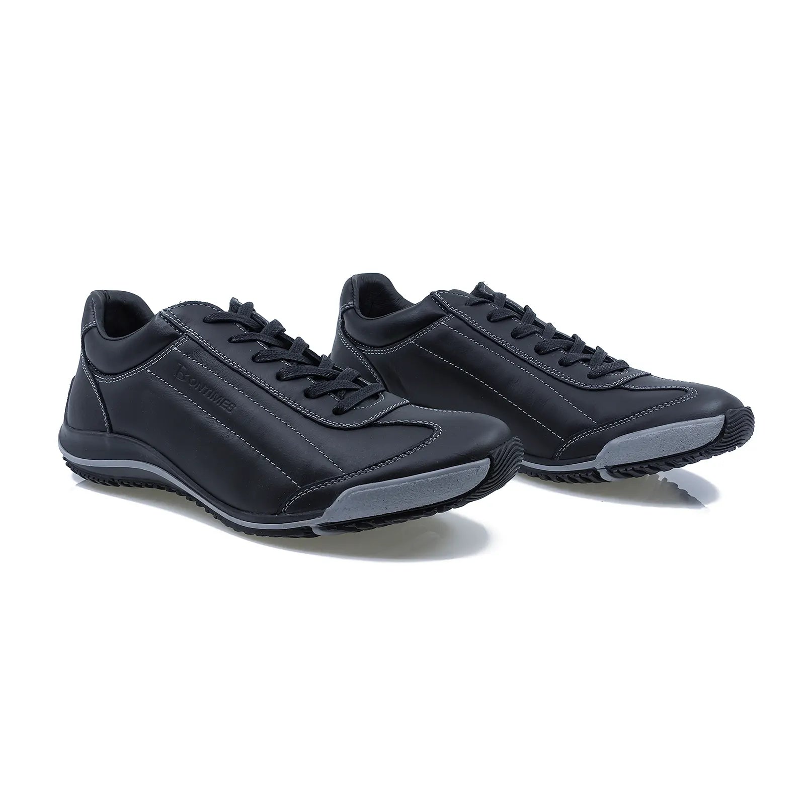 Pantofi Sport Barbati, Bontimes, Bit-590, Piele Naturala, Negru