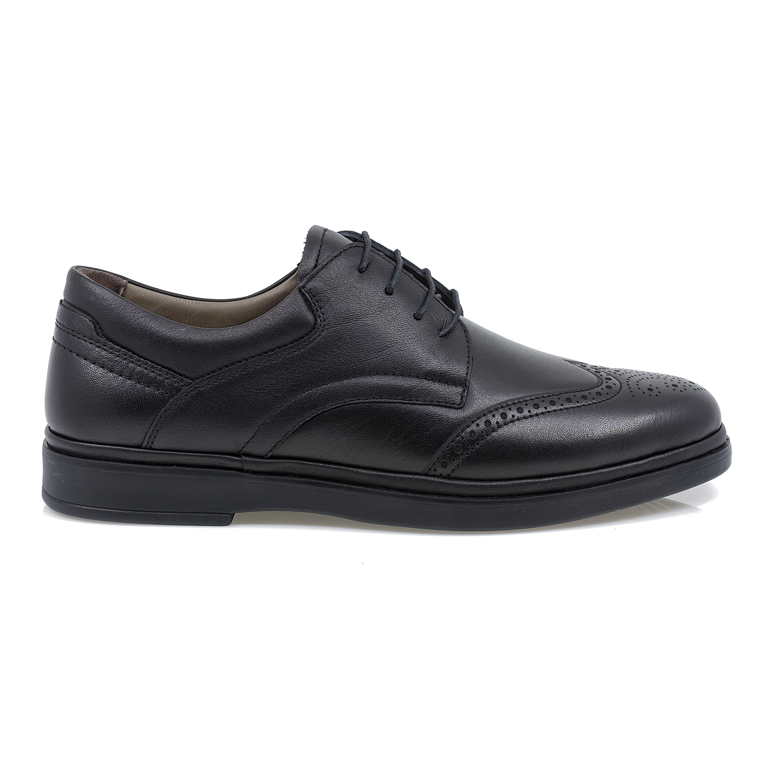 Pantofi Barbati, Dim-105-5, Casual, Piele Naturala, Negru