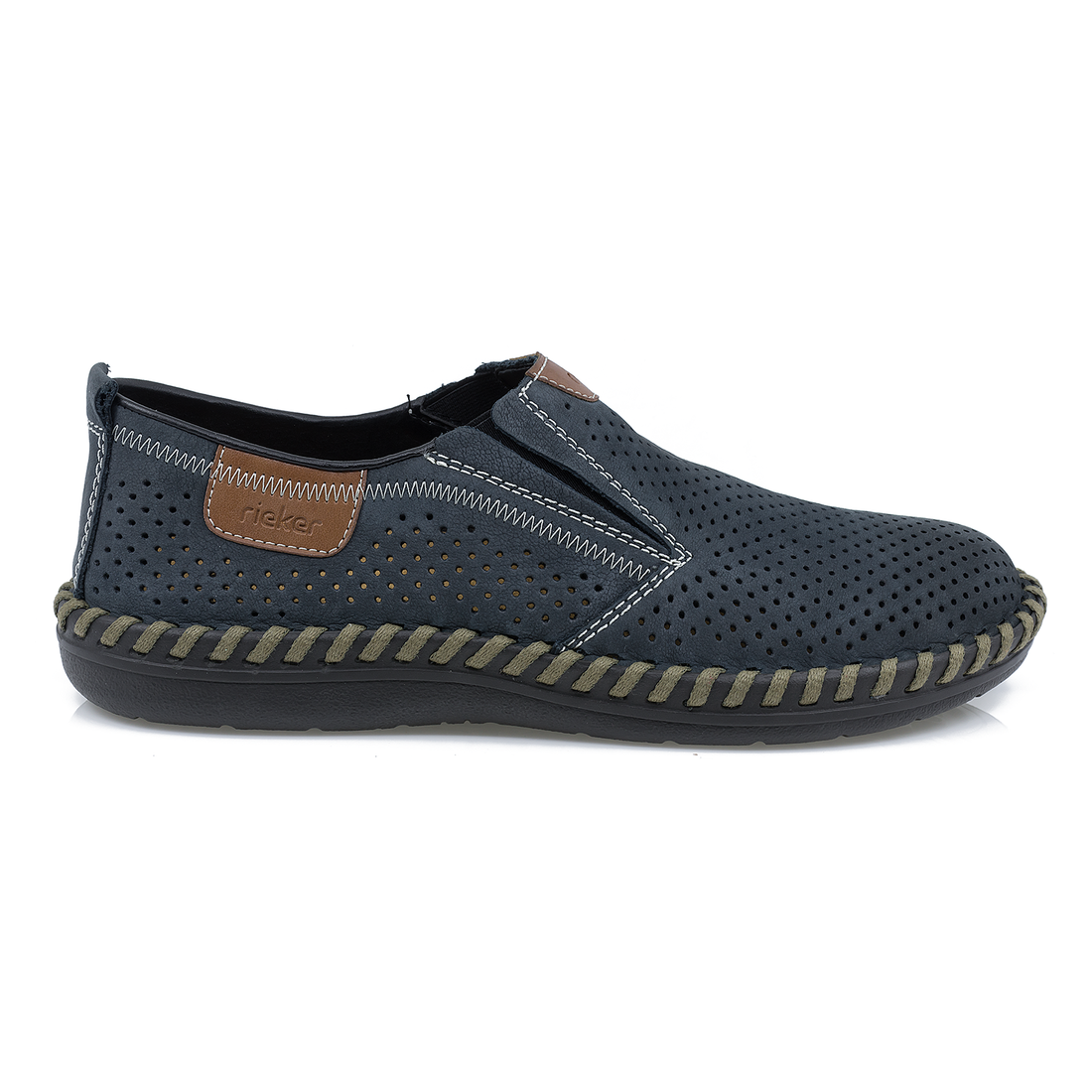 Pantofi Barbati, Rieker-2465-14, Casual, Piele Nabuc, Bleumarin