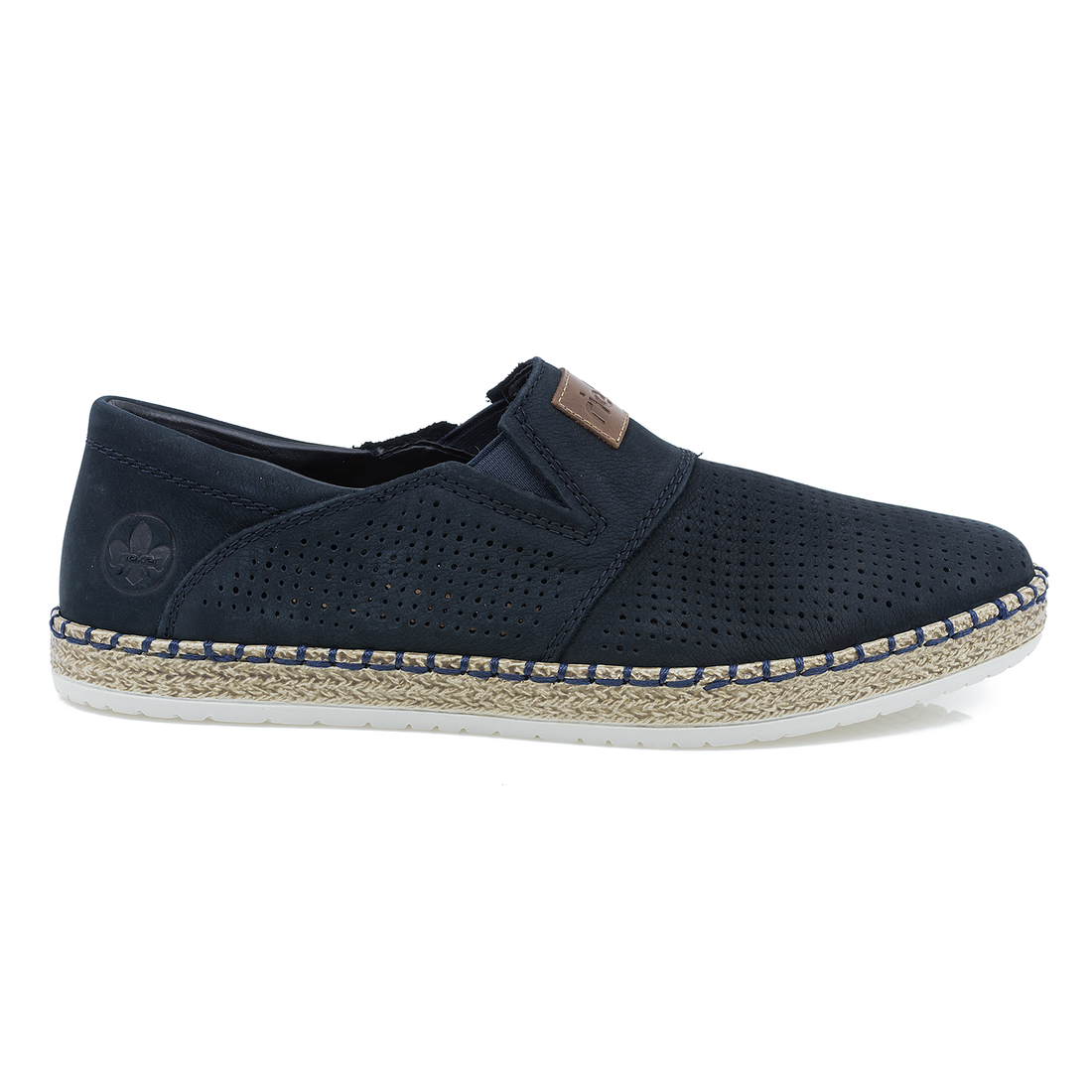 Pantofi Barbati, Rieker-5256-14, Casual, Piele Nabuc, Bleumarin