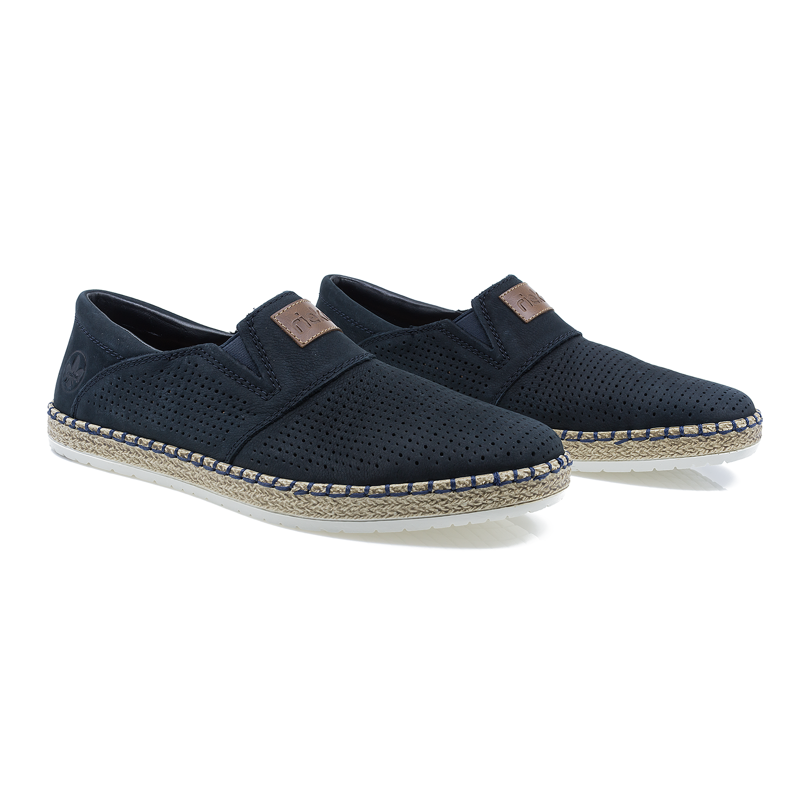 Pantofi Barbati, Rieker-5256-14, Casual, Piele Nabuc, Bleumarin