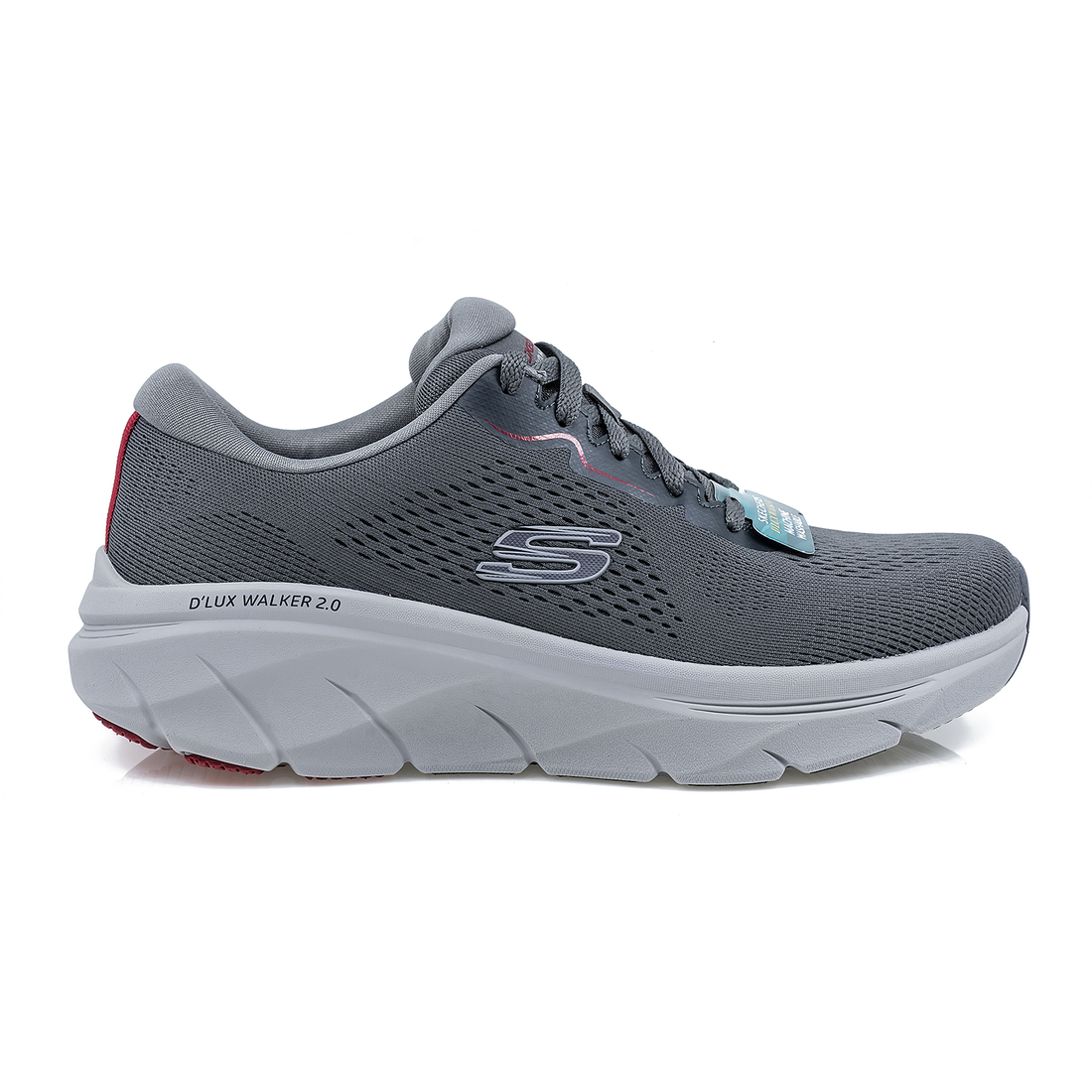 PANTOFI SPORT BARBATI, SKECHERS, SKE-232714, AIR COOLED,MEMORY FOAM, GRI