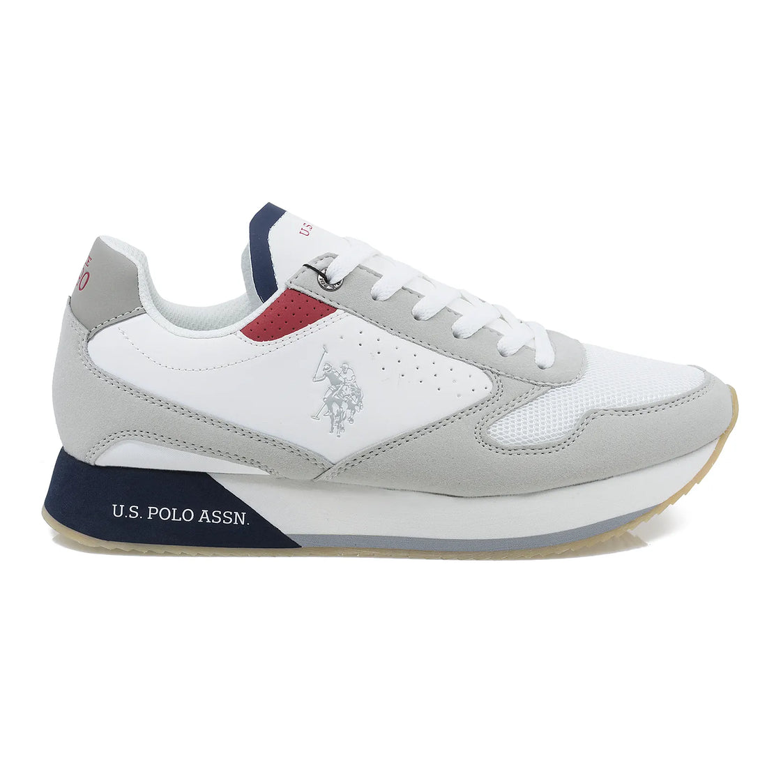 Pantofi Barbati, U.S. POLO ASSN, POL-Nobil 003G, Sport, Poliuretan, Alb