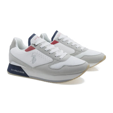 Pantofi Barbati, U.S. POLO ASSN, POL-Nobil 003G, Sport, Poliuretan, Alb