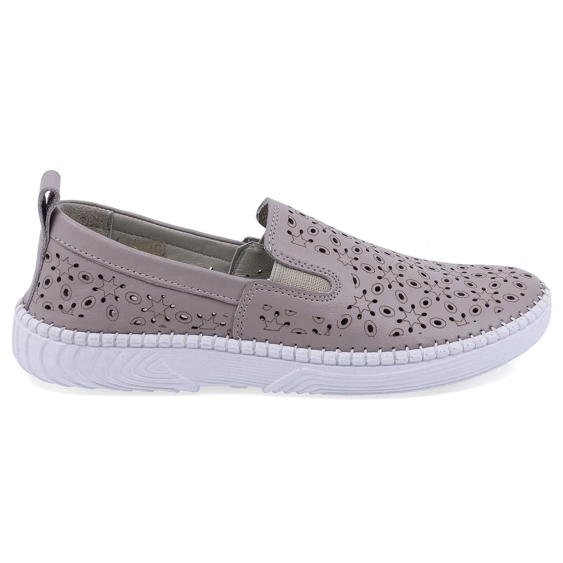 Pantofi dama, Caspian, Cas-24015, Casual, Piele naturala, Gri