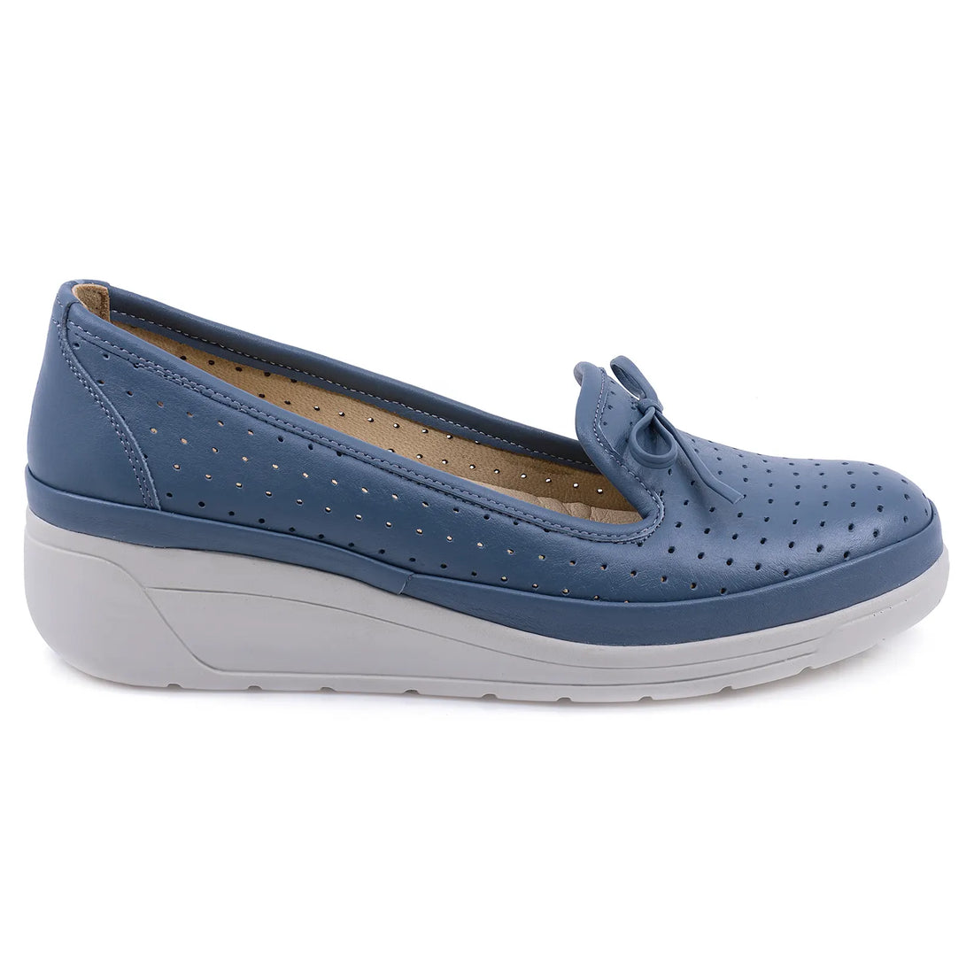 Pantofi Dama, Caspian, Cas-3502, Casual, Piele Naturala, Albastru