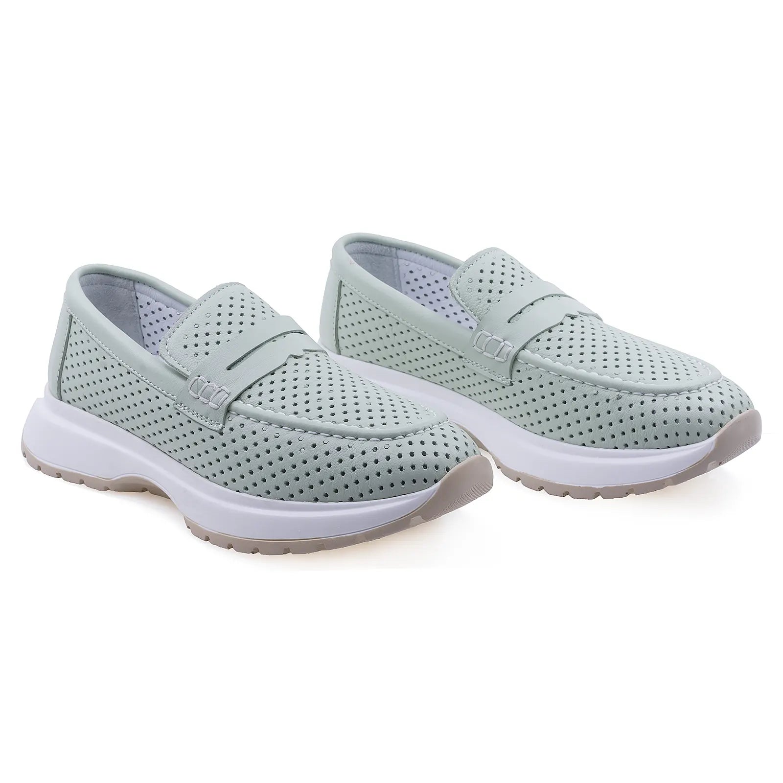 Pantofi dama, Caspian, Cas-512, Casual, Piele naturala, Vernil