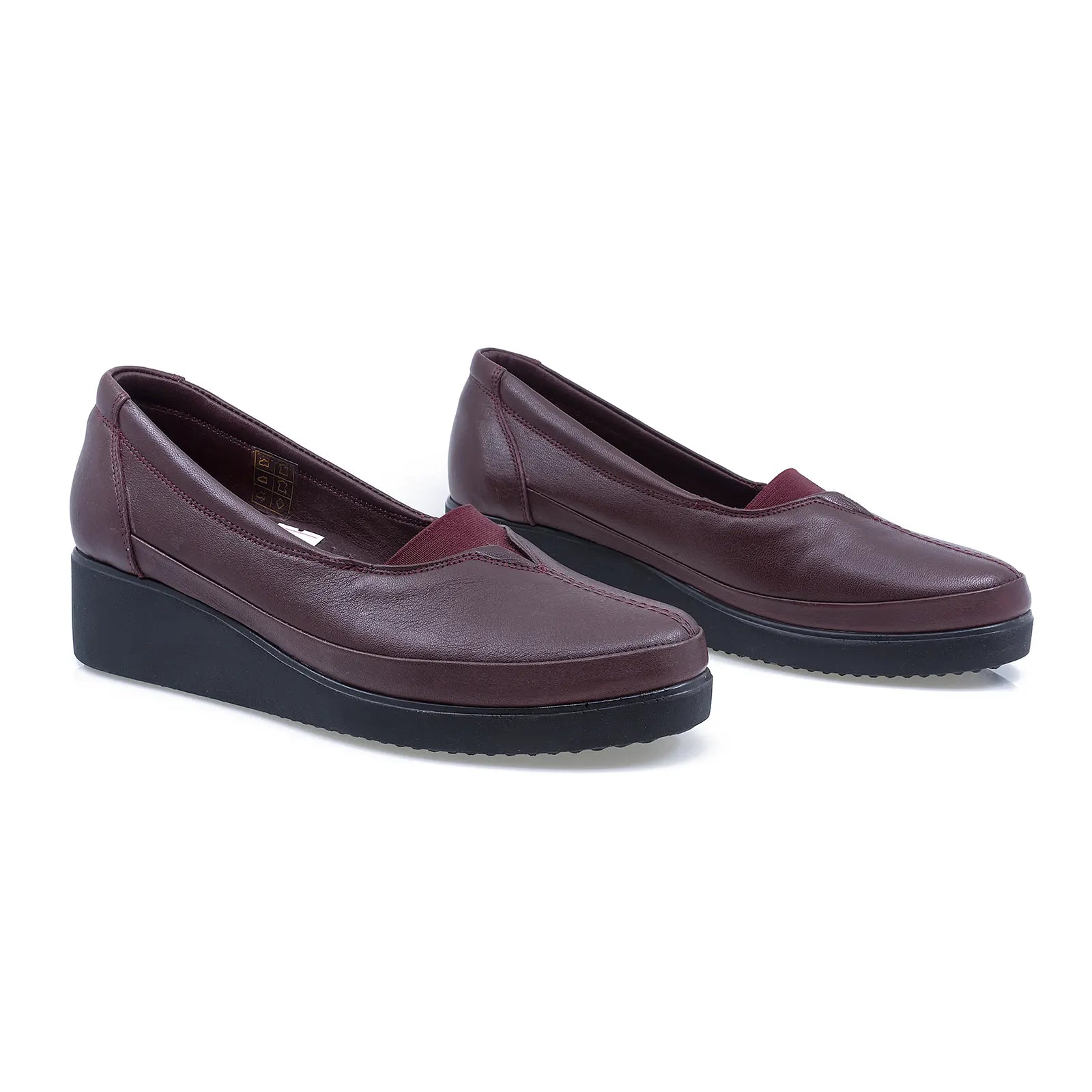 Pantofi Dama, Caspian, Cas-101, Casual, Piele Naturala, Bordo