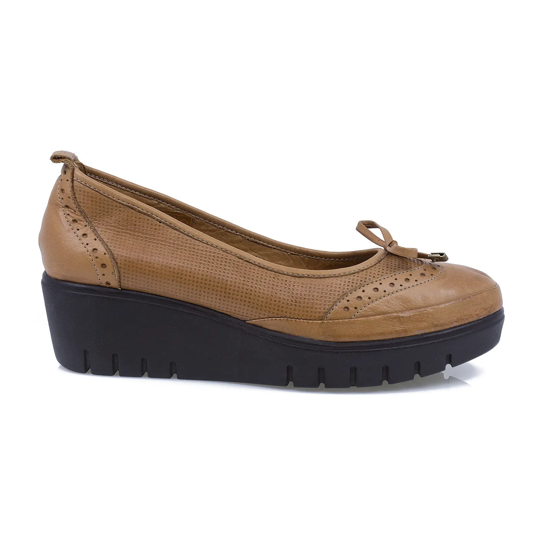 Pantofi Dama, Caspian, Cas-119, Casual, Piele Naturala, Coniac