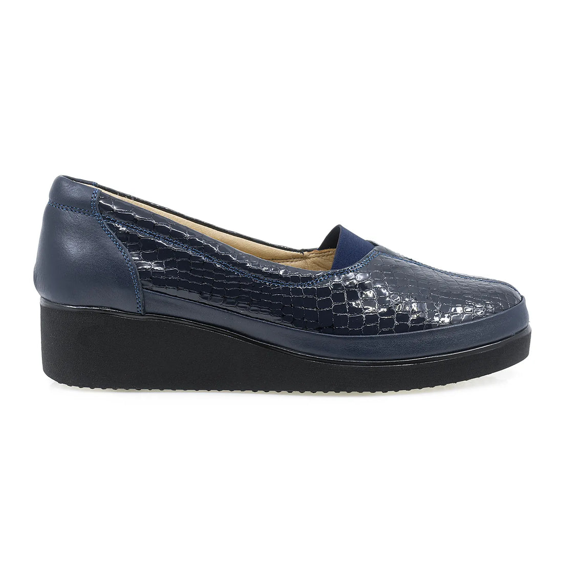 Pantofi Dama, Caspian, Cas-101, Casual, Piele Lacuita, Bleumarin