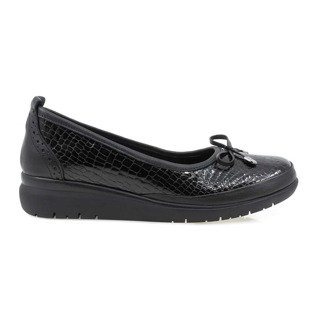 Pantofi Dama, Caspian, Cas-119/1-5644, Casual, Piele lacuita, Negru