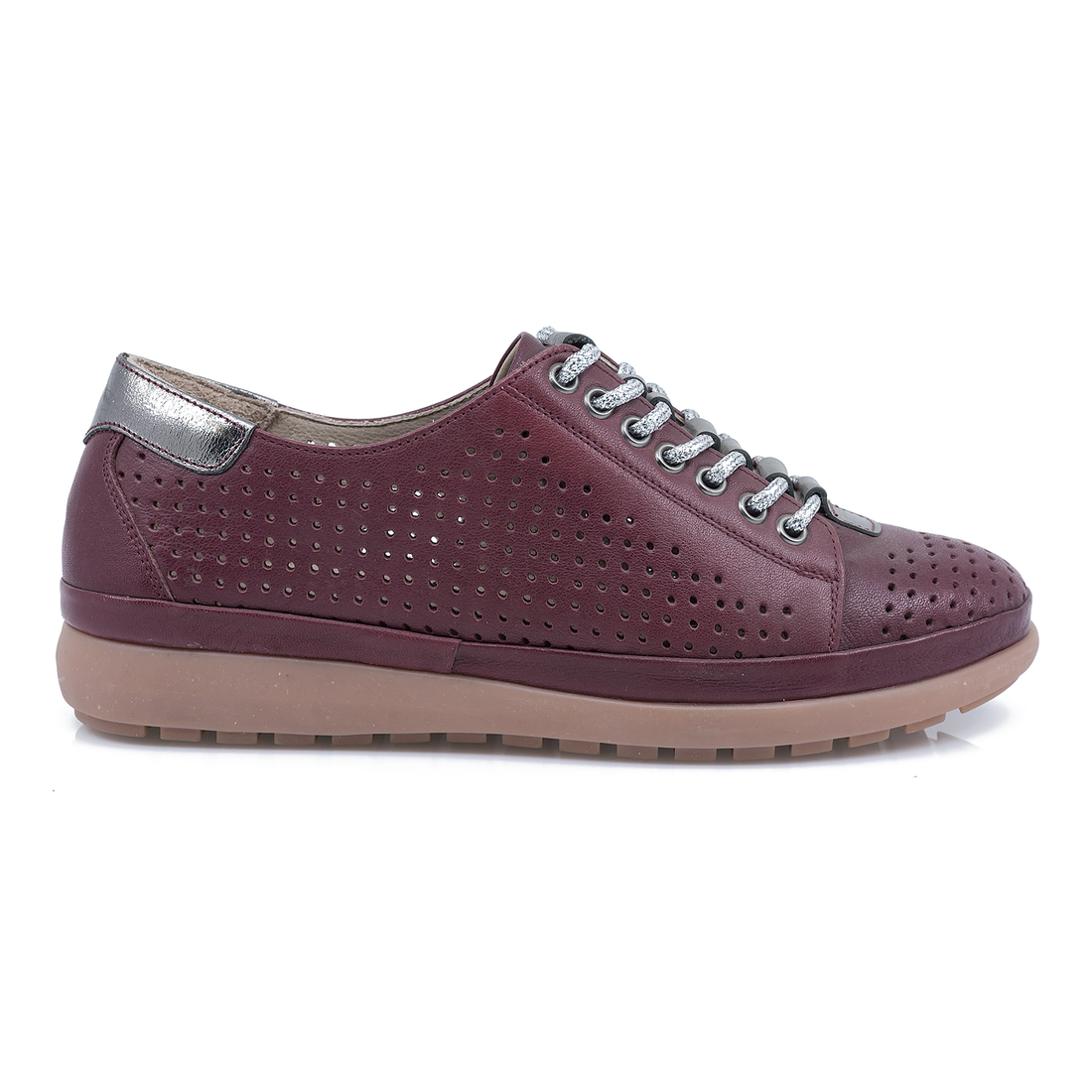 Pantofi Dama, Caspian, Cas-1220, Casual, Piele Naturala naturala, Bordo