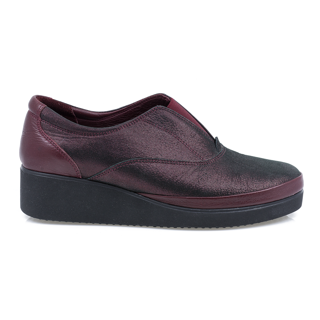 Pantofi Dama, Caspian, Cas-131, Casual, Piele Naturala, Bordo