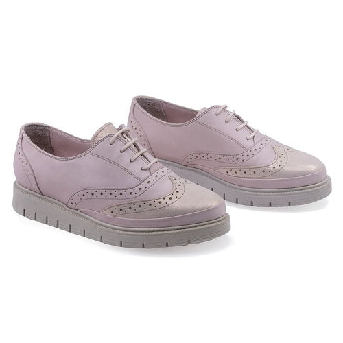 Pantofi dama, Caspian, Cas-200, Casual, Piele naturala, Pudra