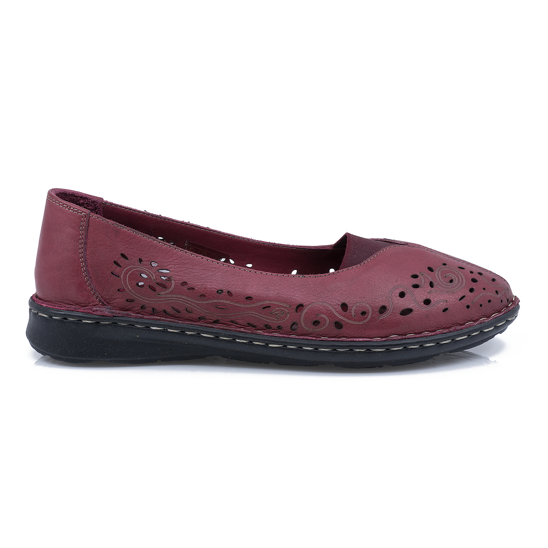 Pantofi Dama, Caspian, Cas-2003, Casual, Piele Naturala, Bordo