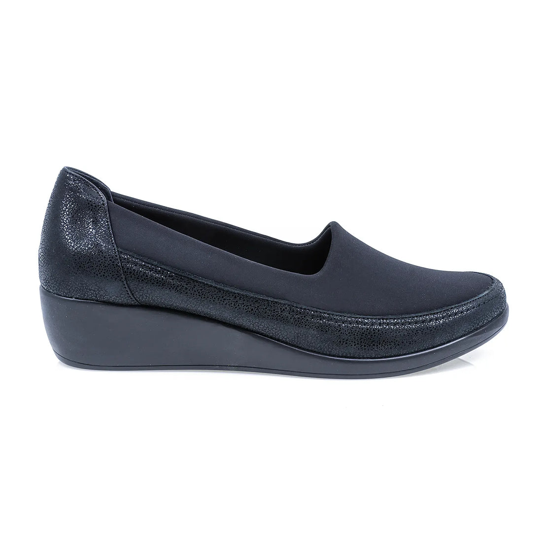 Pantofi dama, Caspian, Cas-2121, casual, piele naturala/stretch, negru