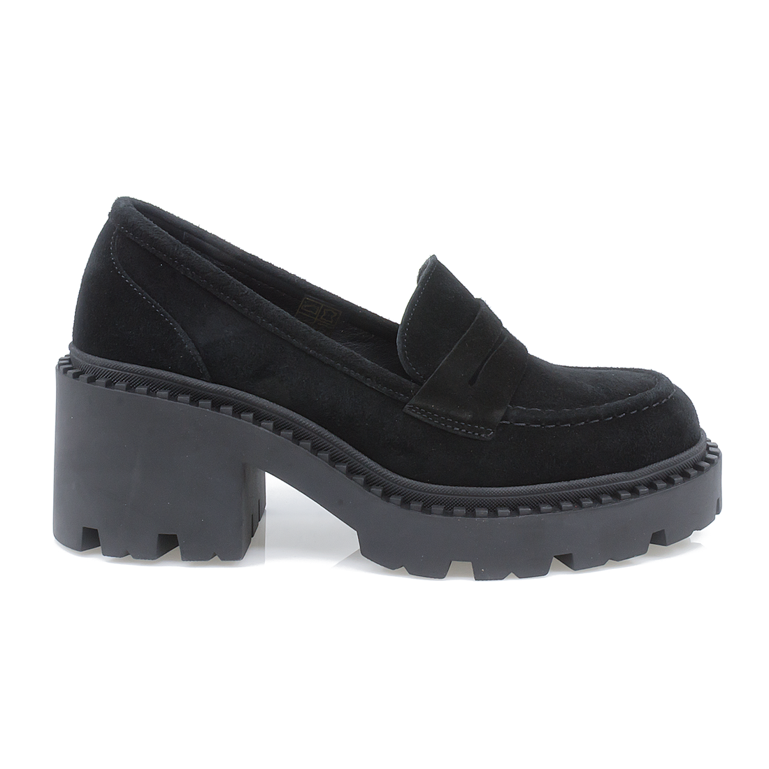 Pantofi Dama, Caspian, Cas-23802-23913, Casual, Piele intoarsa , Negru