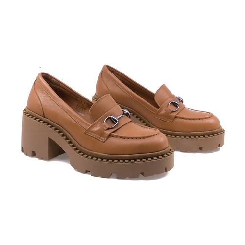 Pantofi Dama, Caspian, Cas-23803-23913, Casual, Piele Naturala , Tan