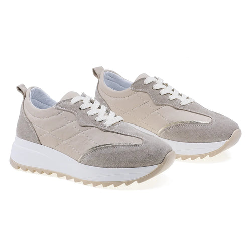 Pantofi dama, Caspian, Cas-2420, Casual, Piele naturala, Bej