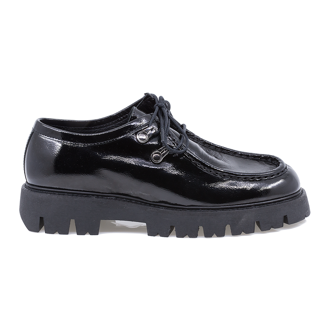Pantofi Dama, Caspian, Cas-2888, Casual, Piele Lacuita , Negru